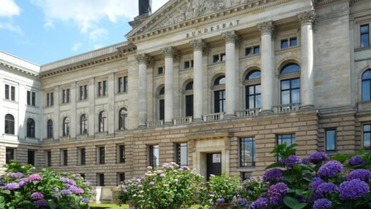 Das Gebäude des Bundesrates in Berlin, ehemaliges Preußisches Herrenhaus, von außen